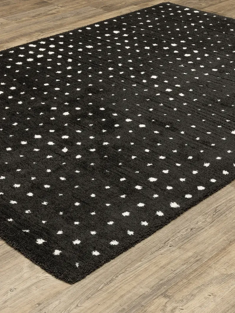 Galileo 6'7" x 9'6" Black Rug