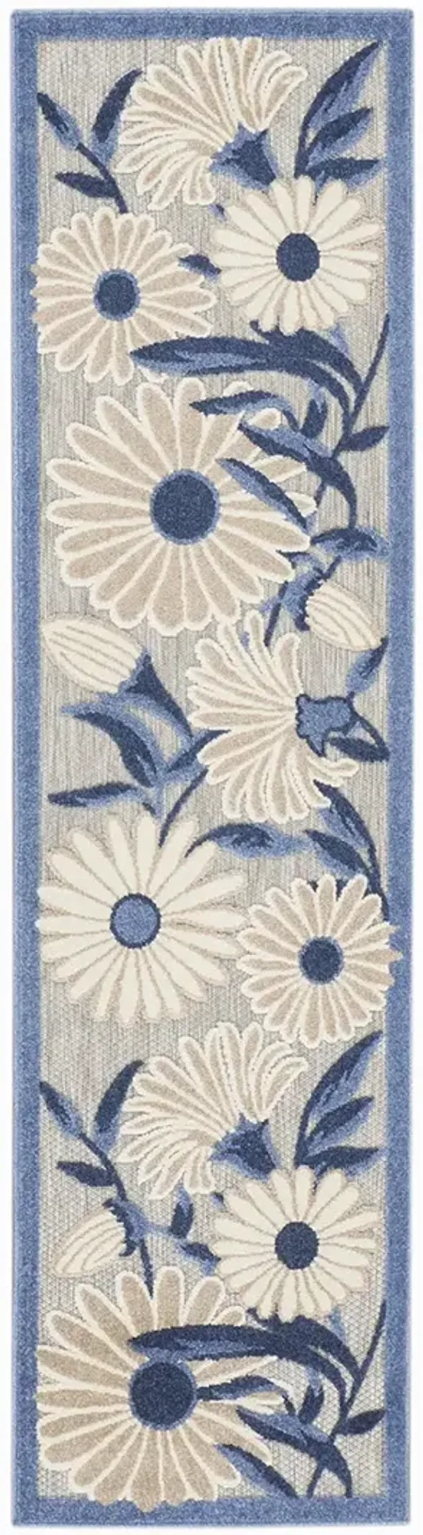 Aloha ALH33 Blue/Gray 2'3" x 12' Rug