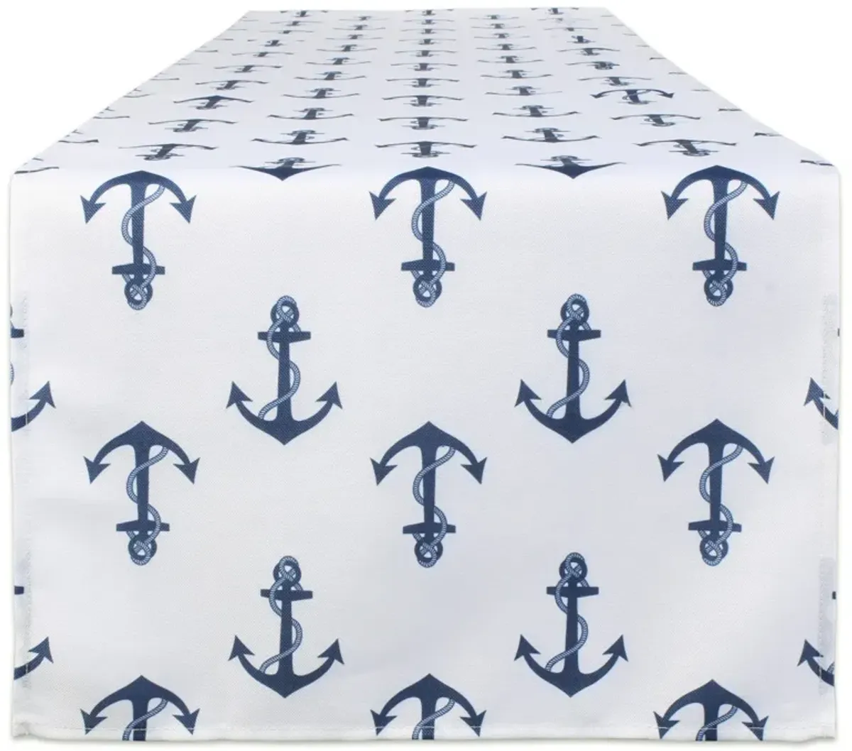 72" Outdoor Table Runner with Anchors Printed Design