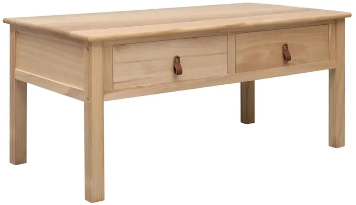 vidaXL Coffee Table Natural 39.4x19.7x17.7 Wood