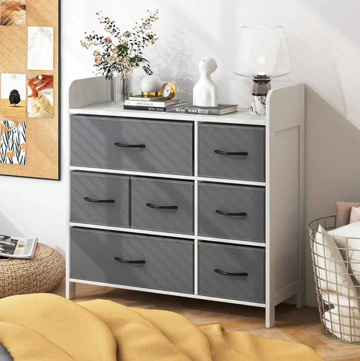 Fabric Dresser with 7 Drawers for Bedroom