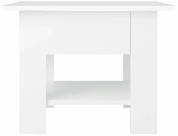 vidaXL Coffee Table White 21.7"x21.7"x21.7" Chipboard