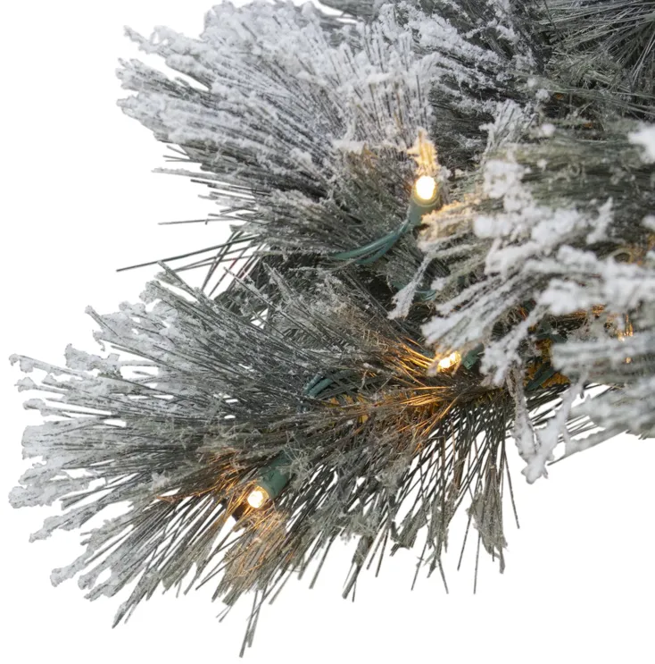 7.5' Pre-Lit Full Black Spruce Artificial Christmas Tree - Clear LED Lights