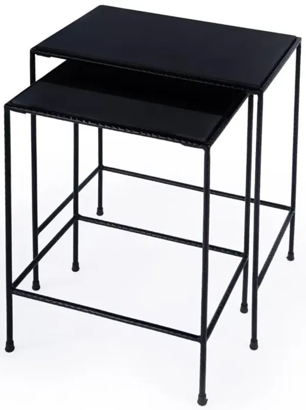 Butler Specialty Carrera Outdoor Nesting Tables, Black