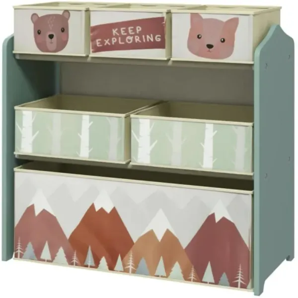 Kids' Toy Organizer with Storage Bins Spacious Playroom Storage Solution