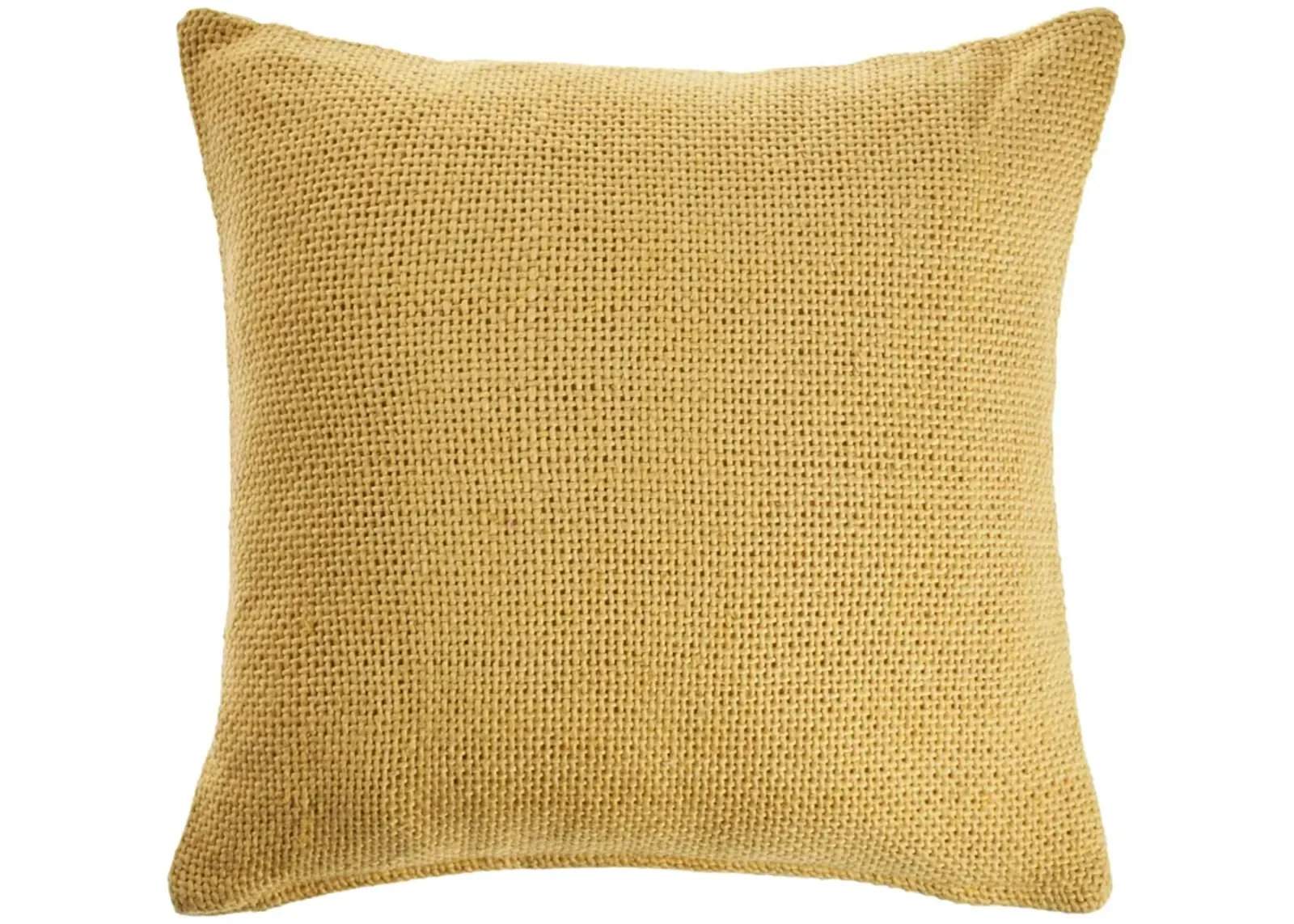 18" Cream Gold Solid Square Throw Pillow