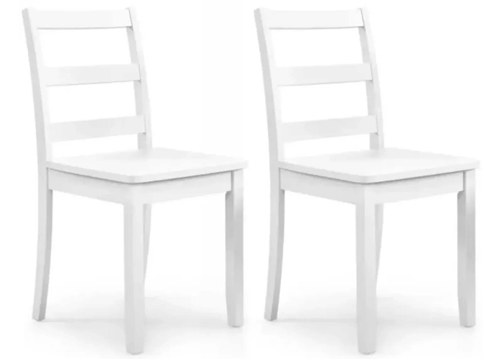 Hivvago Set of 2 Wood Dining Chairs with Solid Rubber Wood Legs