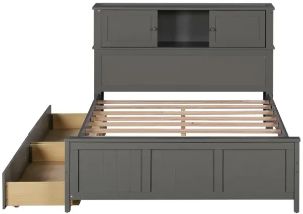 Merax Platform Bed with Storage Headboard