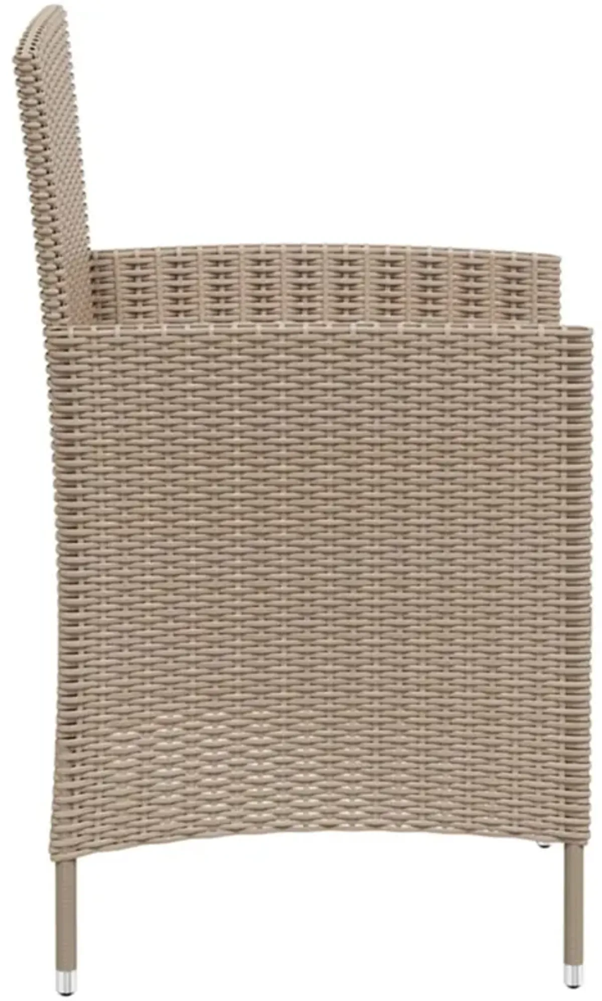 vidaXL Patio Chairs with Cushions 2 pcs Poly Rattan Beige