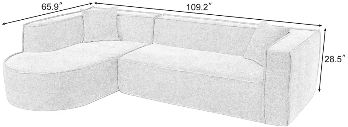 Merax Modern Modular L-Shape Sectional Sofa Couch