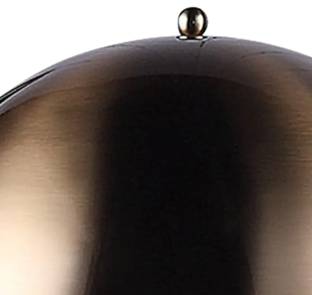 Aria 21 Inch Table Lamp, Dome Shade, Round Base, Gray Faux Leather, Brass-Benzara