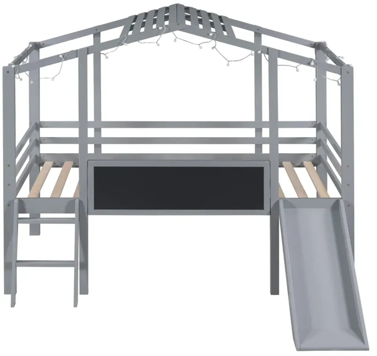 Merax Loft Bed with Ladder and Slide