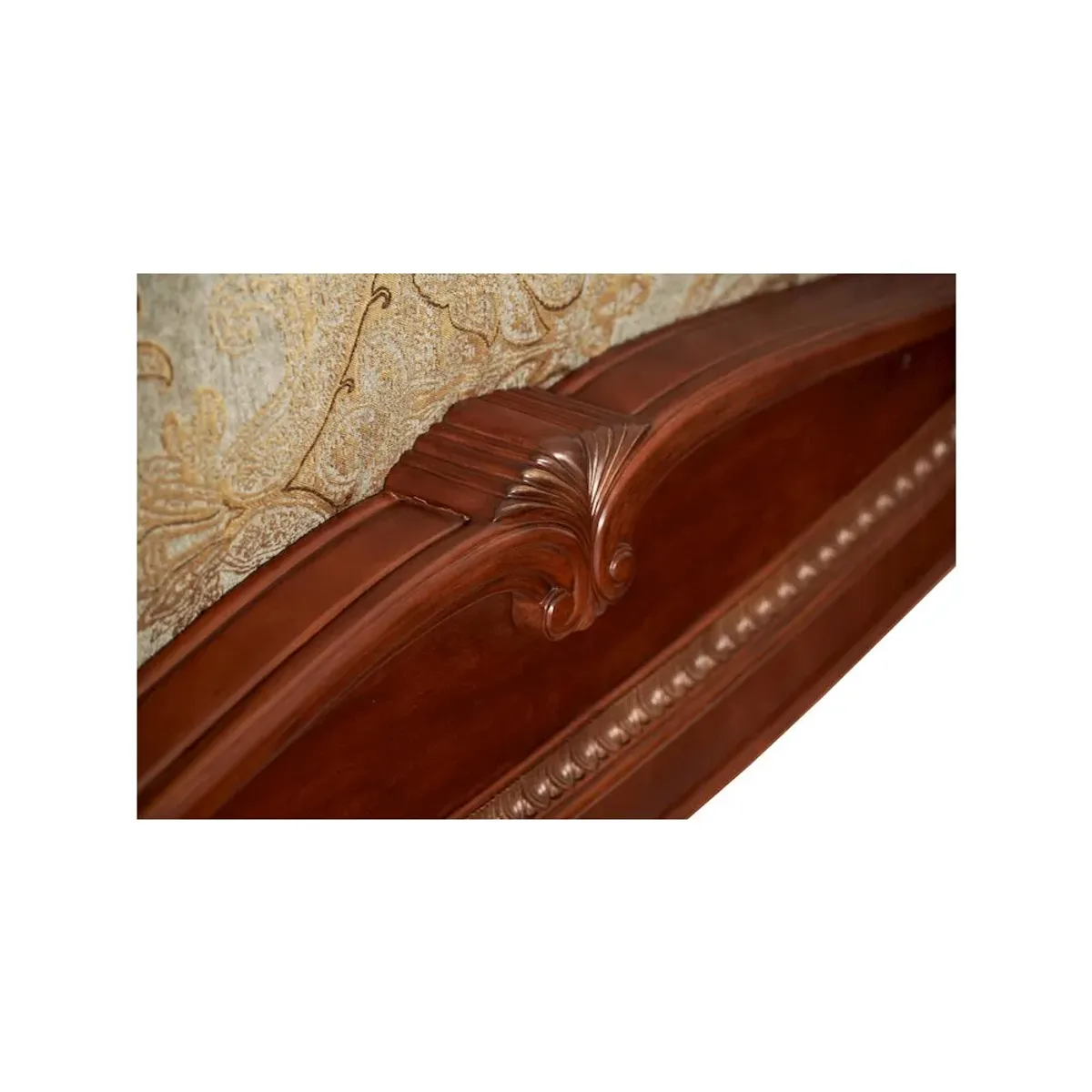 Michael Amini Cortina Queen Sleigh Bed - Honey Walnut
