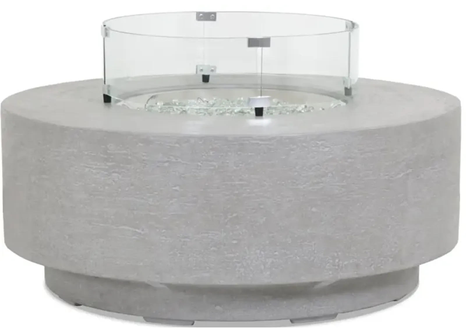 Gravelstone Round Fire Table w/ Glass Surround