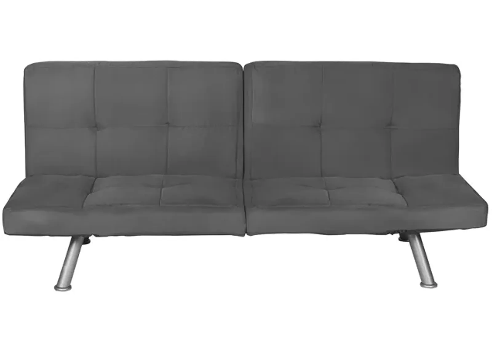 Archer Convertible Futon with Adjustable Armrests, Charcoal