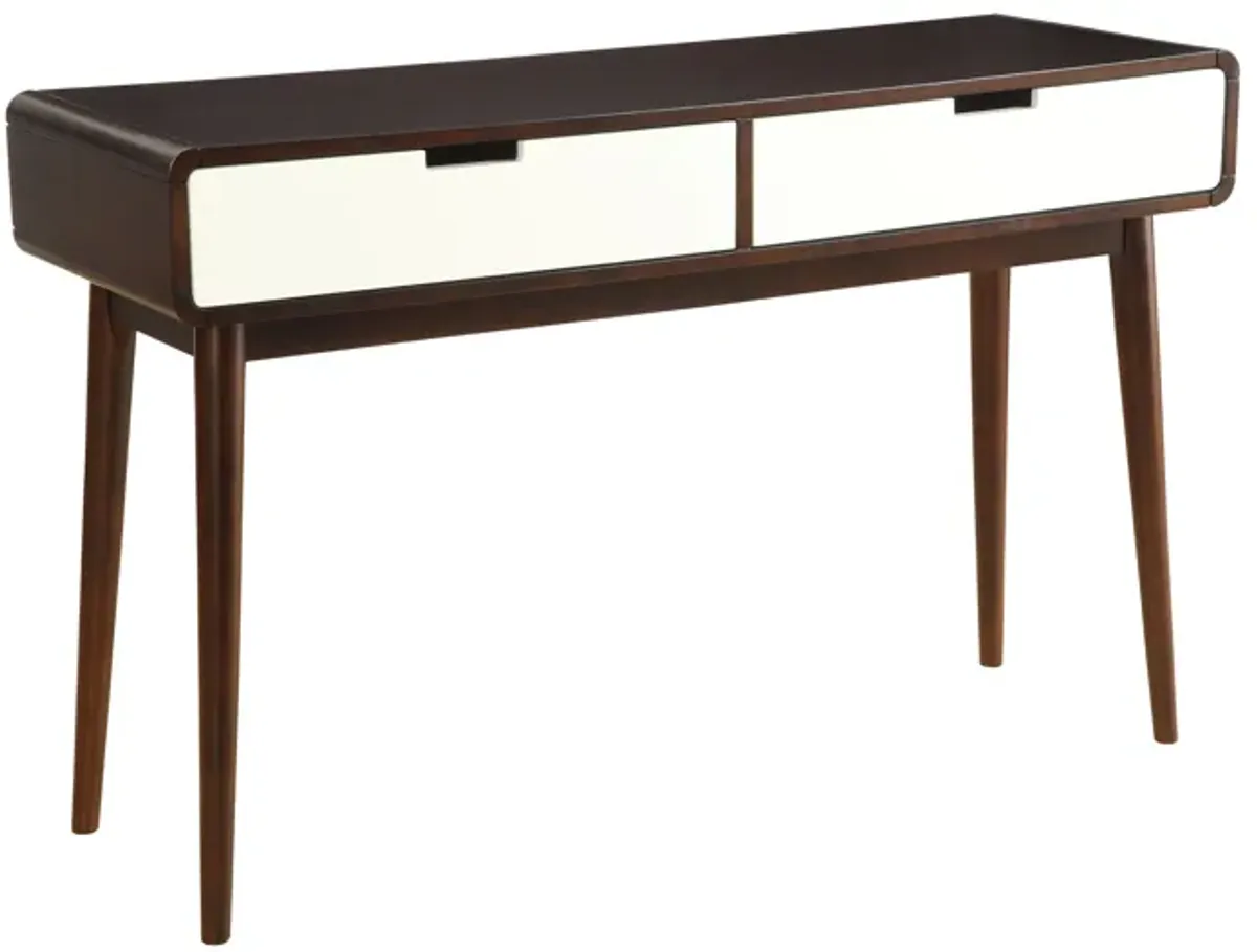 ACME Christa Sofa Table, Espresso & White