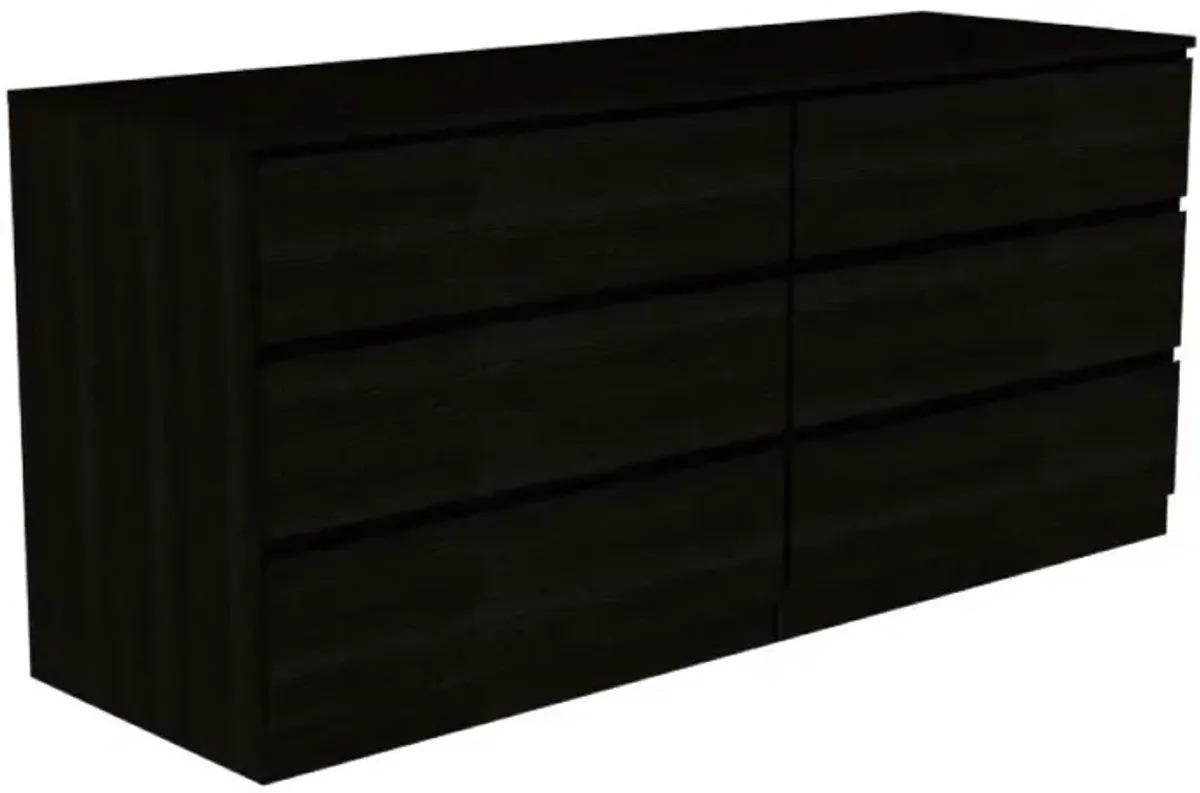 6 Drawer Double Dresser Tronx, Bedroom, Black