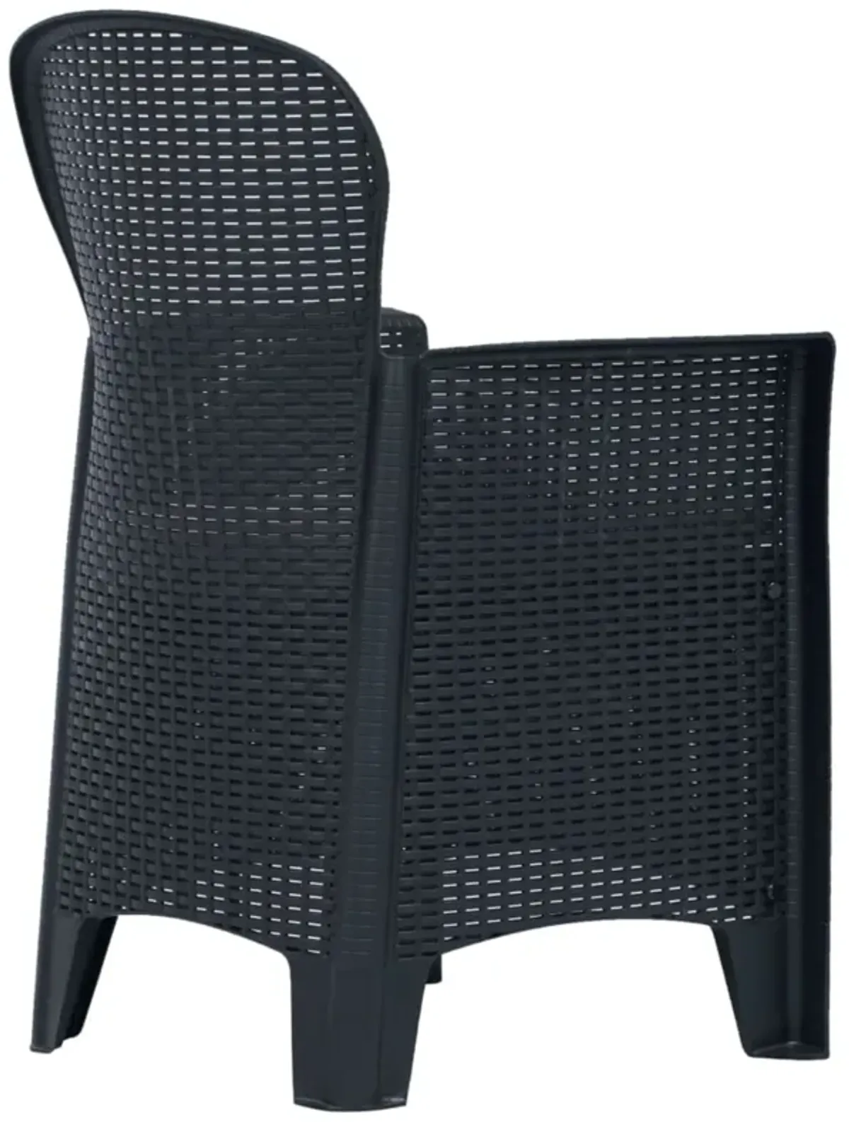 vidaXL 3 Piece Bistro Set Plastic Anthracite