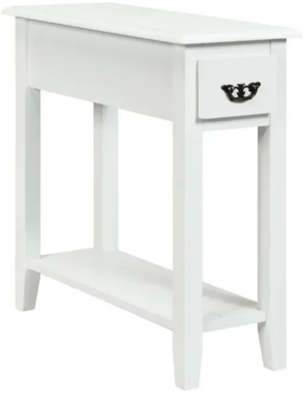 Hivvago End Table Bedside Sofa End Table Narrow Nightstand with Wooden Legs