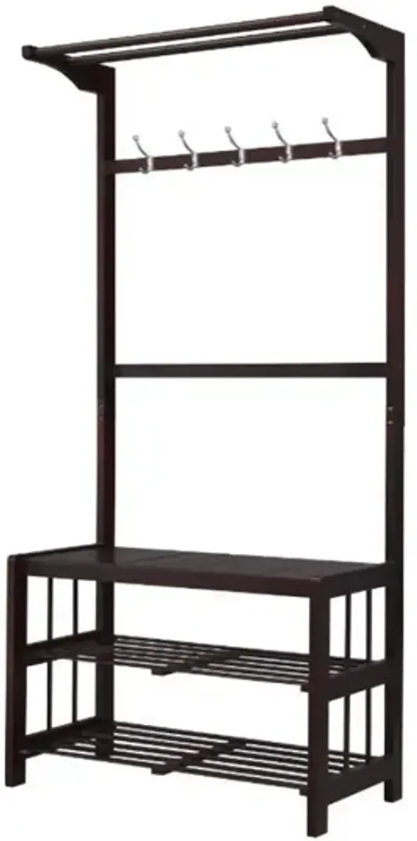 Pieria Hall Tree, Espresso Finish