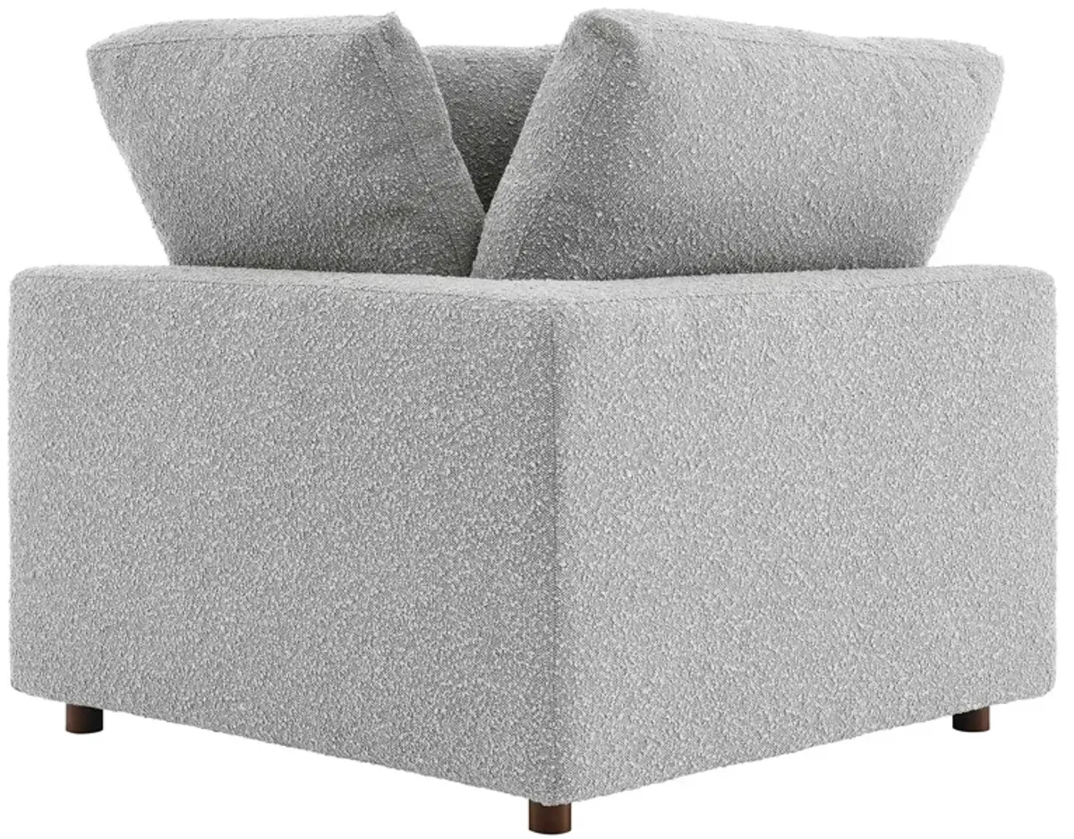 Commix Down Filled Overstuffed Boucle Fabric Corner Chair