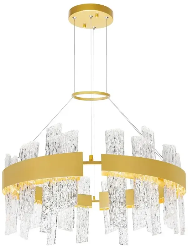 CWI Lighting Guadiana 32 in LED Satin Gold Chandelier