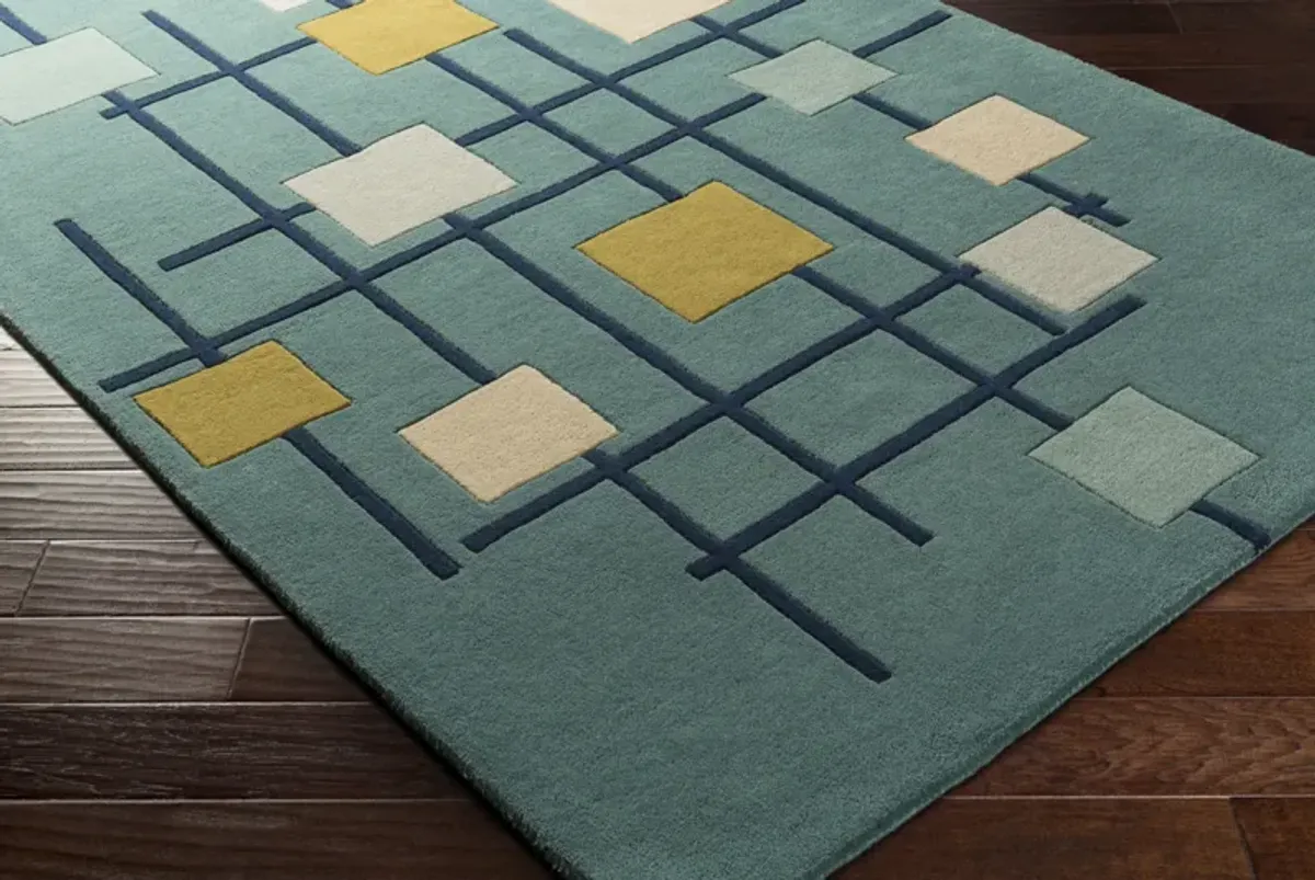 Forum FM-7201 8' Round Blue Rug