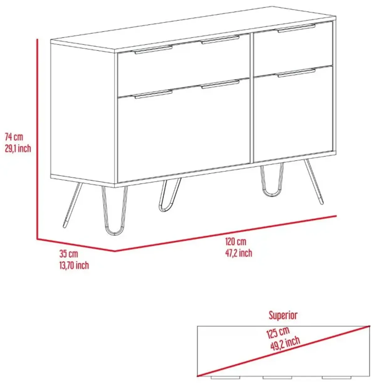 Double Dresser Skyoner, Bedroom, Light Oak