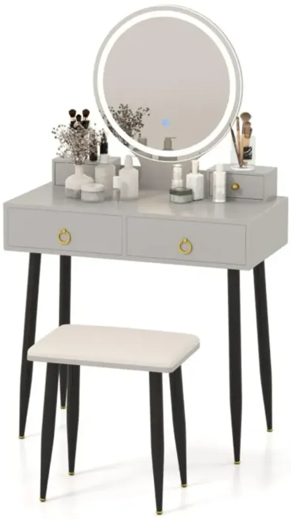 Hivvago Vanity Table Set with Mirror