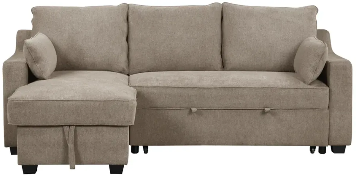 Streamdale 90" L-Shaped Sleeper Sofa with USB Ports