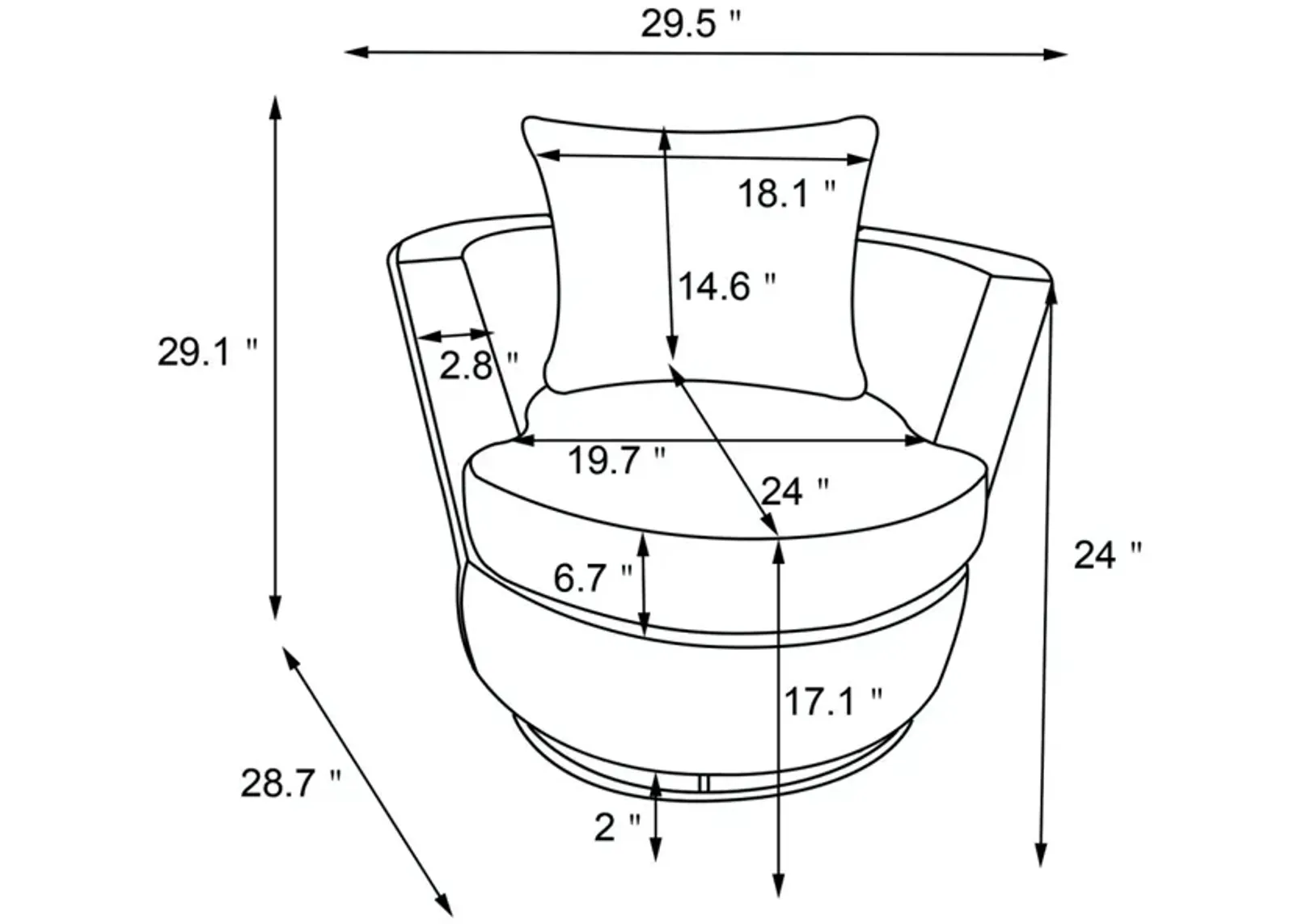 360 Swivel Chair for Living Room, Nursery, Bedroom