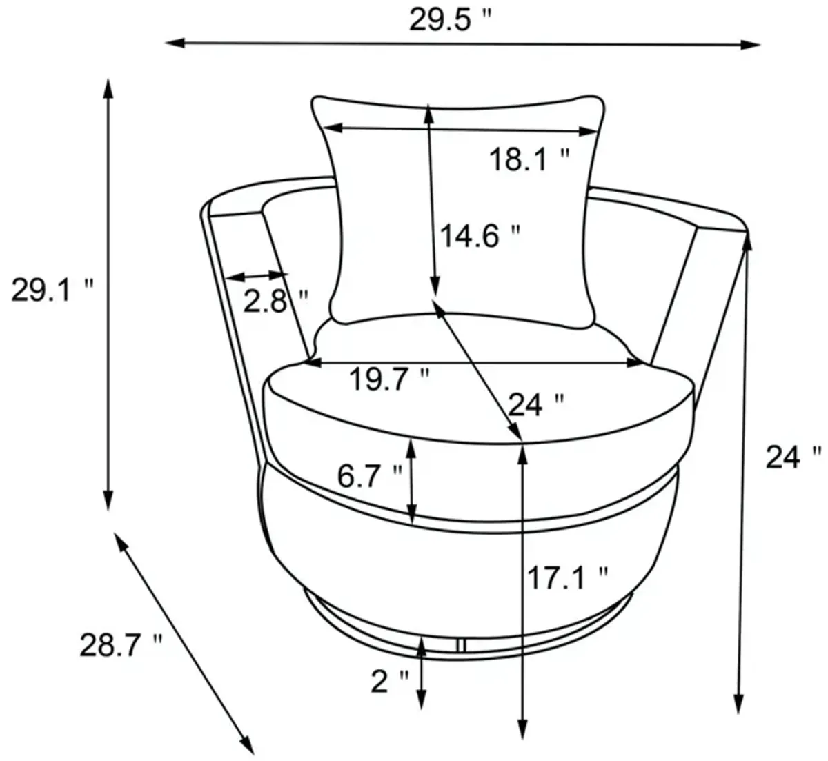 360 Swivel Chair for Living Room, Nursery, Bedroom