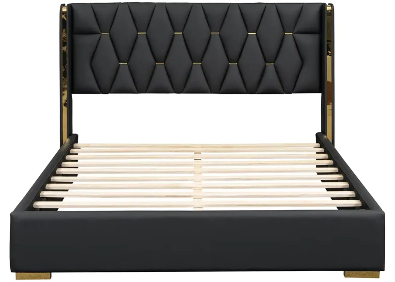 Merax Light Luxurious PU Platform Bed