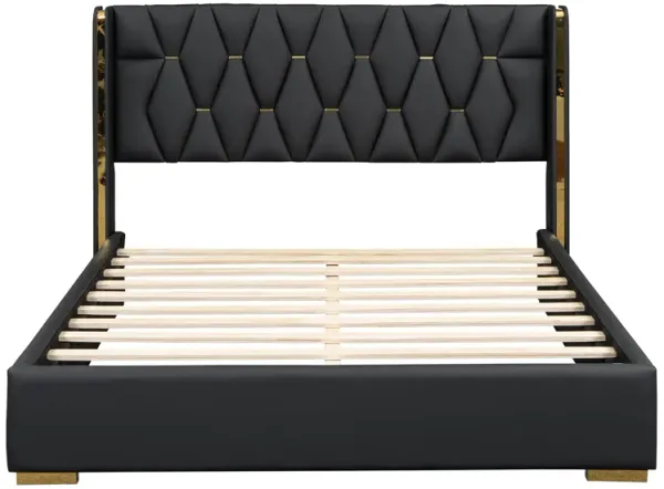 Merax Light Luxurious PU Platform Bed