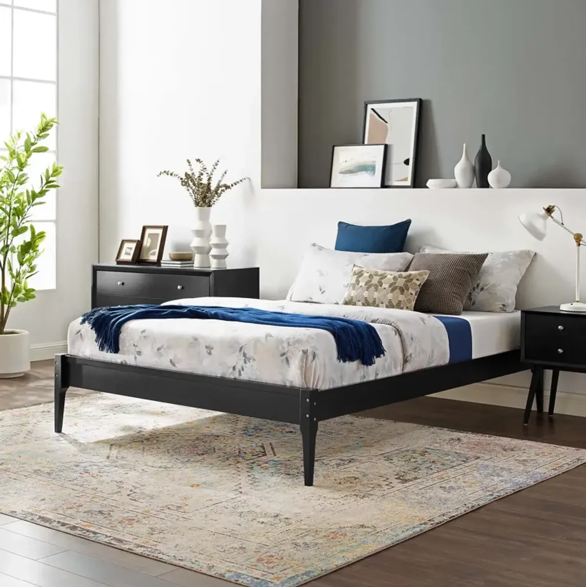 Modway - June Queen Wood Platform Bed Frame