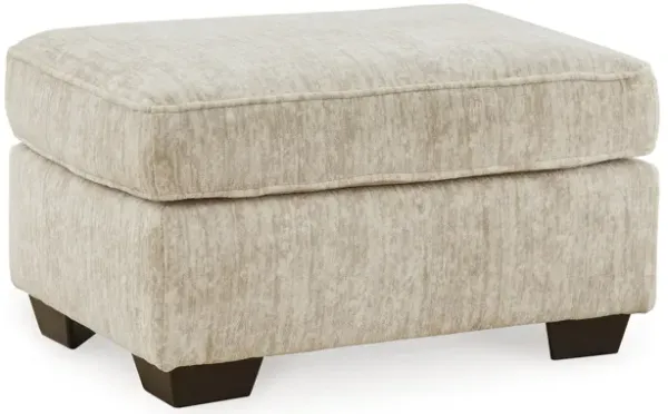 Layla Oversized Accent Ottoman, Parchment Polyester, Black, 35 Inch