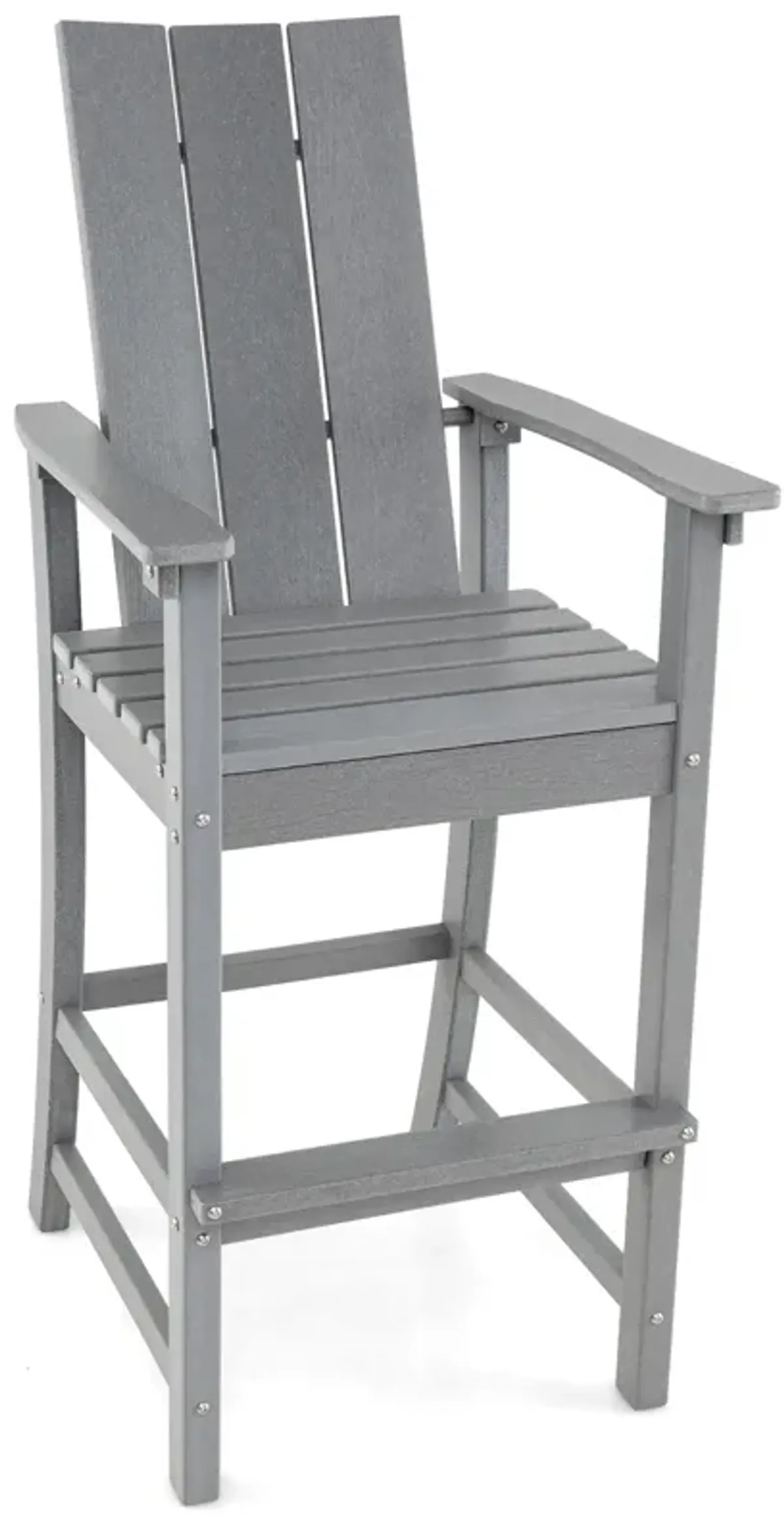 Adirondack Outdoor Bar Stool with Ergonomic Backrest – Comfortable Patio Seating