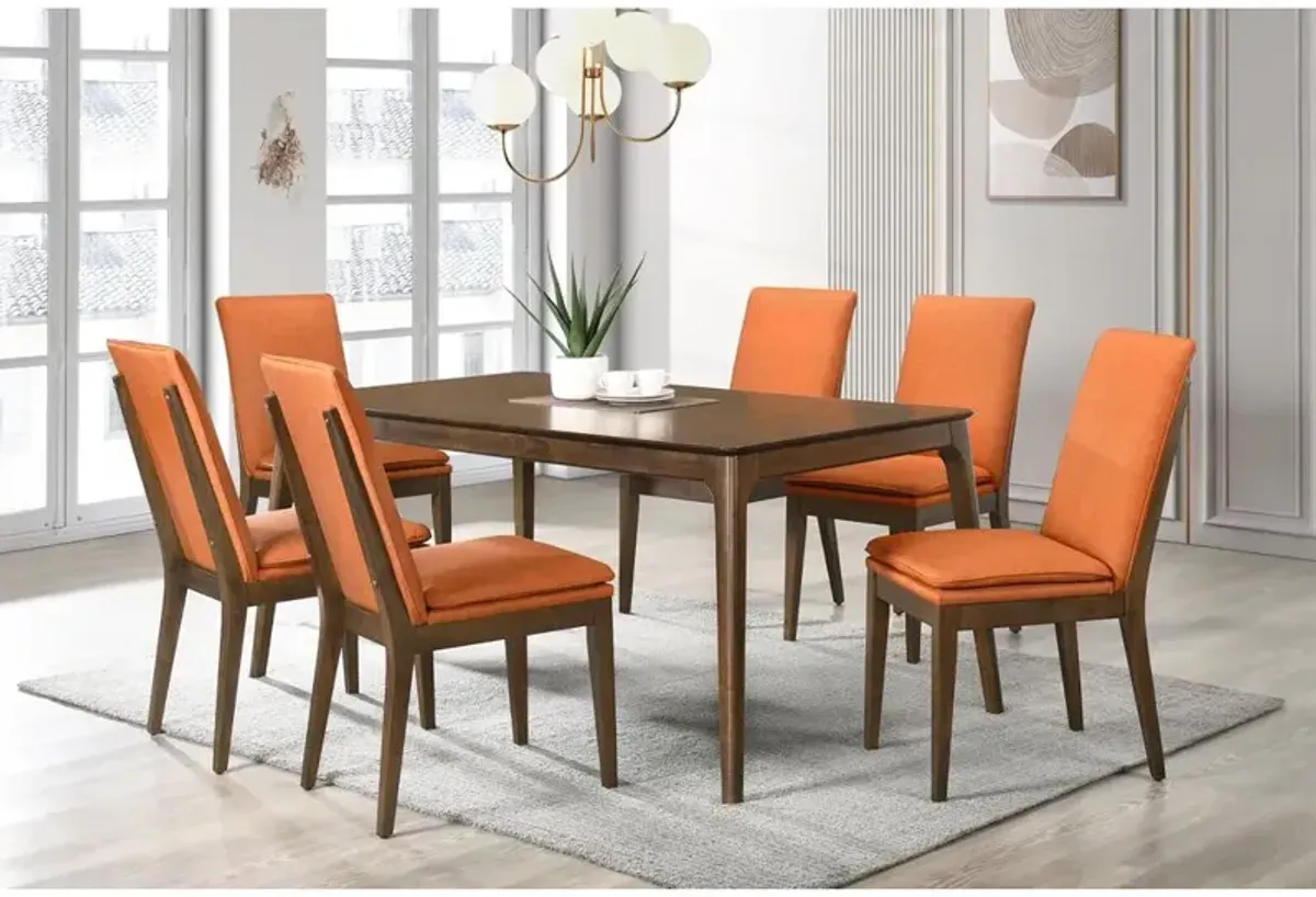 New Classic Furniture Maggie Dining Table W / 4 Terracotta Chairs