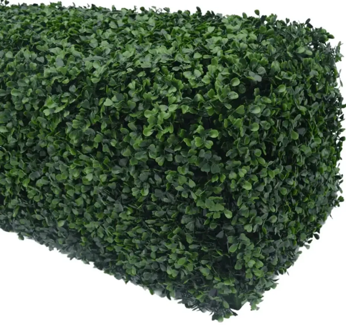 Dark Artificial Boxwood Hedge 40"L x 10"H Commercial Grade UV Resistant