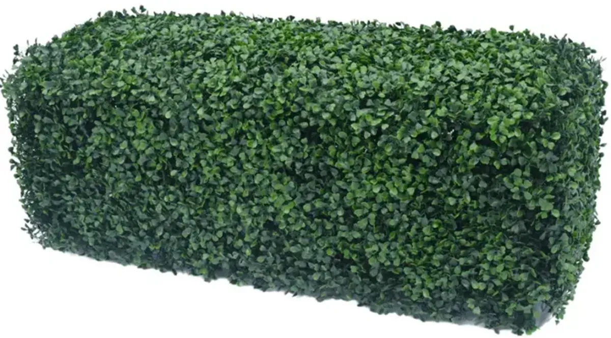 Dark Artificial Boxwood Hedge 40"L x 10"H Commercial Grade UV Resistant