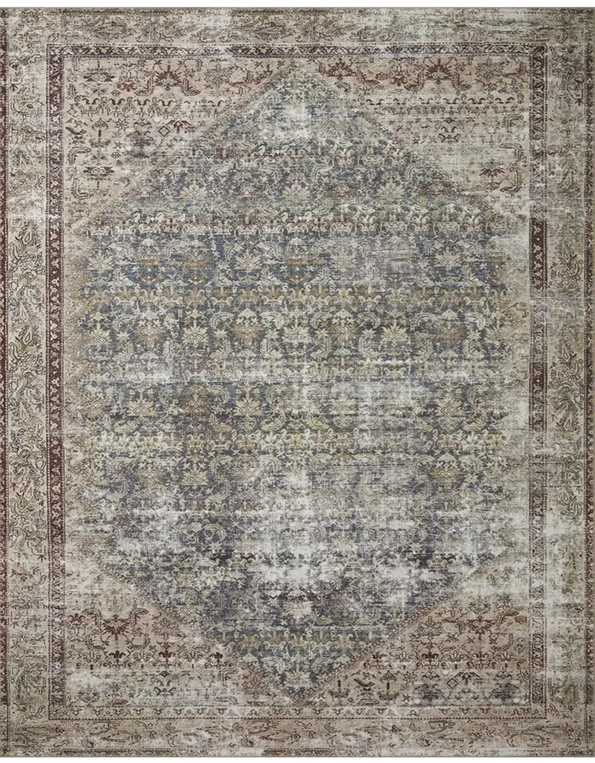 Georgie GER04 Teal/Antique 7'6" x 9'6" Rug by Amber Lewis