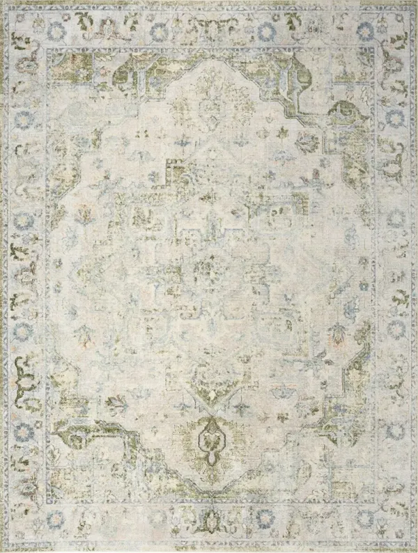 Astra Machine Washable ASW12 Blue/Green 4' x 6' Rug
