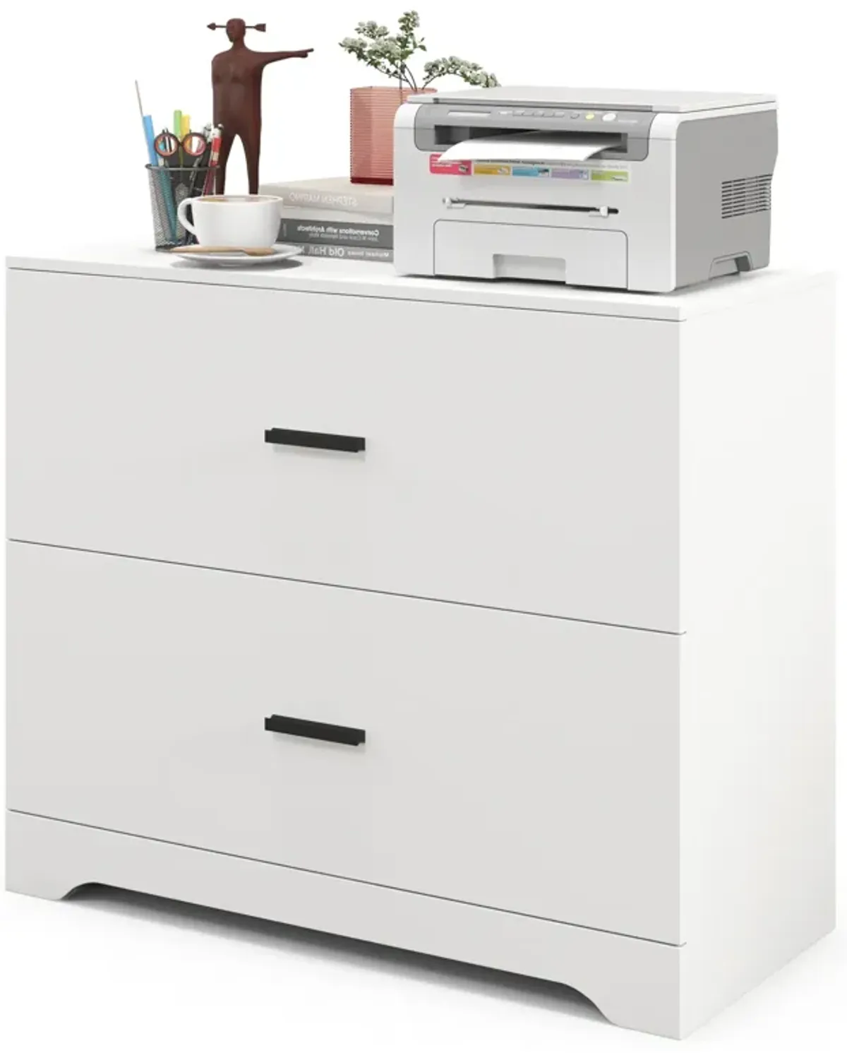 2-Drawer Lateral File Cabinet with Adjustable Bars for Home and Office