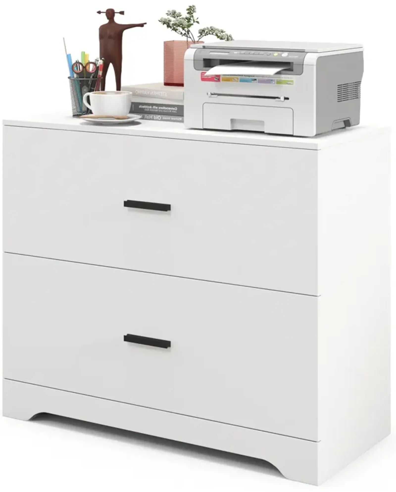 2-Drawer Lateral File Cabinet with Adjustable Bars for Home and Office