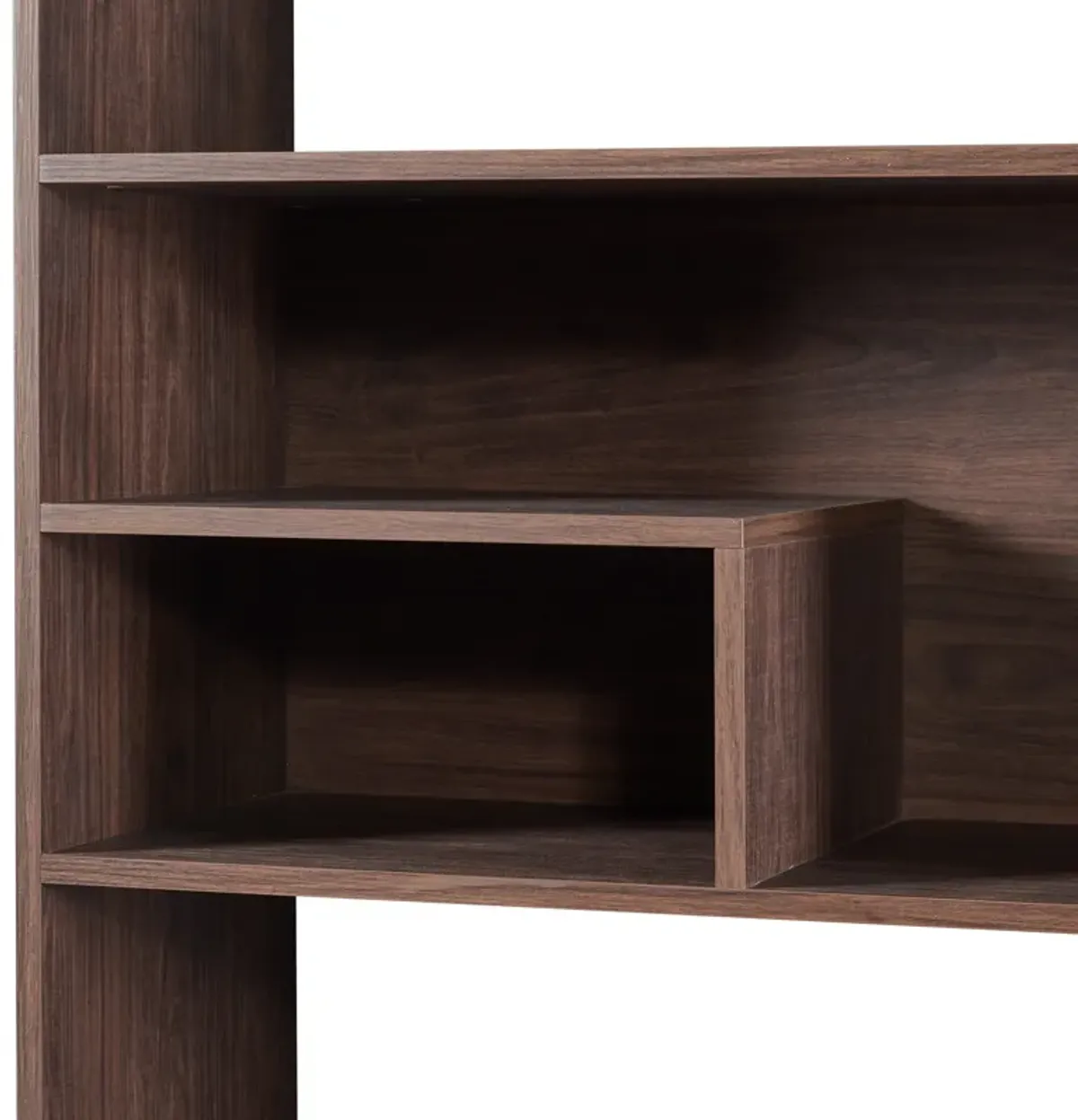 Merax 75.9"Modern Open Bookshelf with Doors, Bookcase with Storage drawer and LED Strip Lights