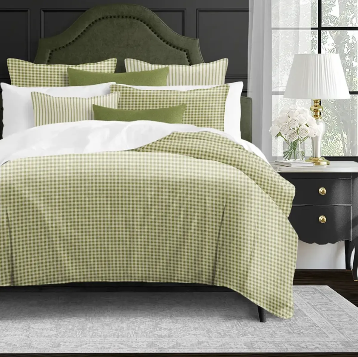 6ix Tailors Fine Linens Lincolnshire Basil Comforter Set