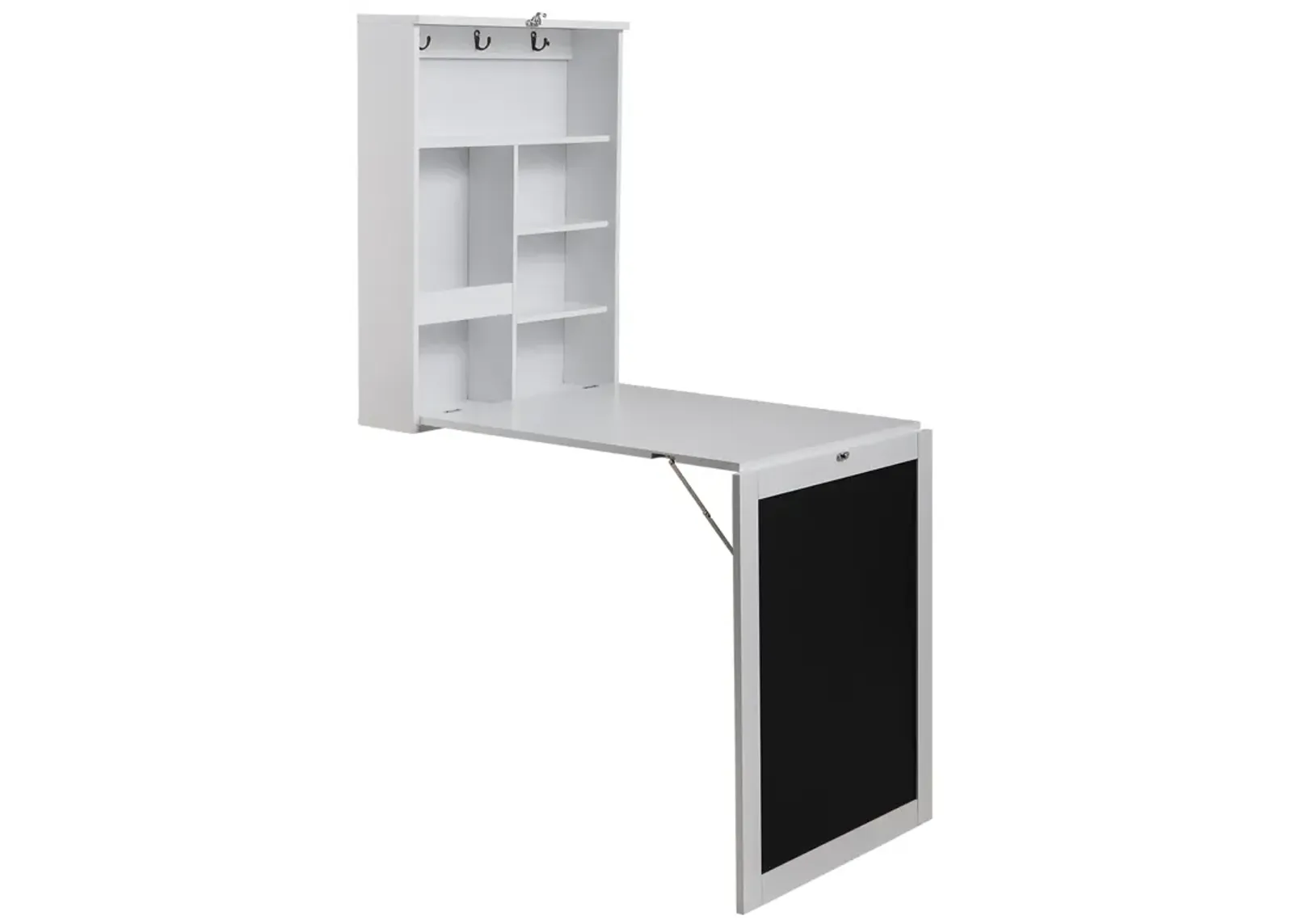 Jaxpety Wall Mounted Folding Table Black and White