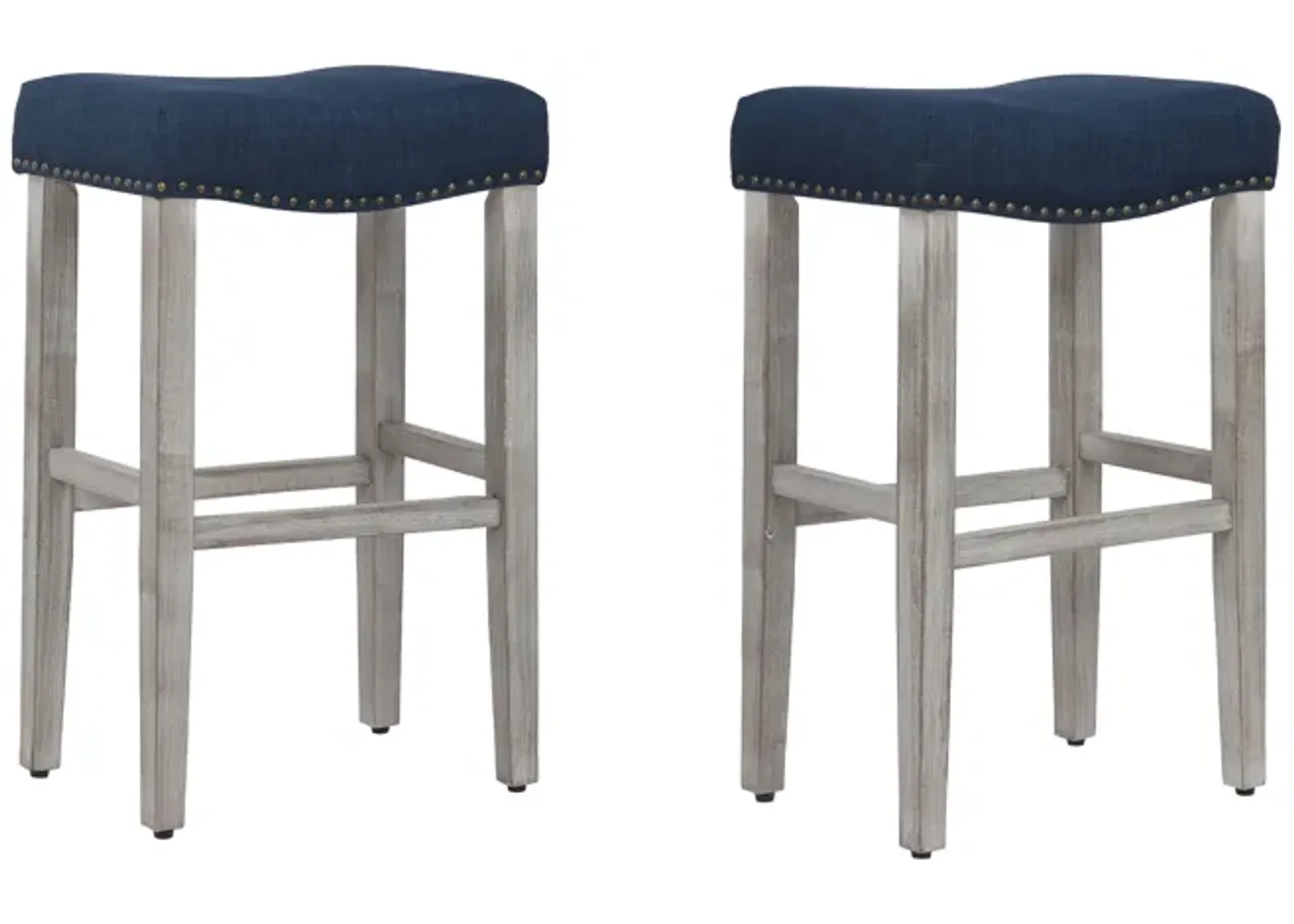 WestinTrends 29" Upholstered Saddle Seat Bar Stool (Set of 2)