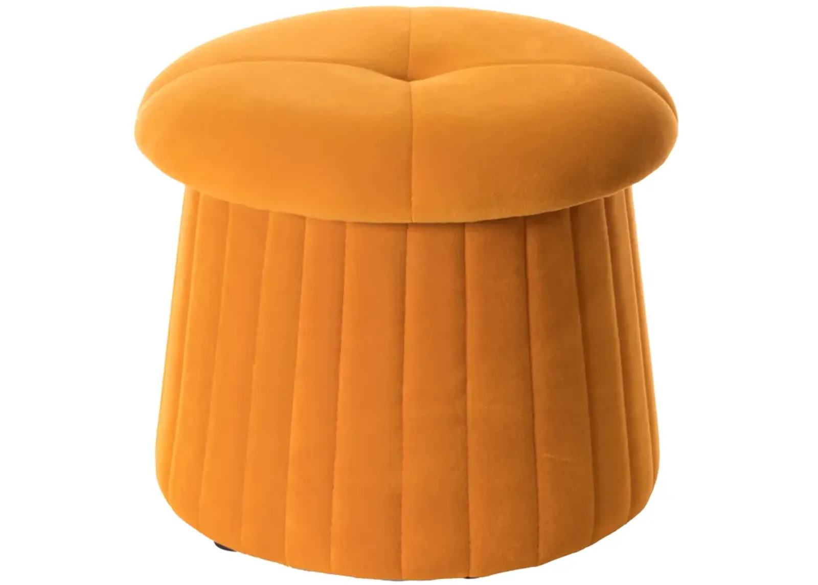 Modern Tufted Velvet Mushroom Shape Storage Ottoman Storage Stool Trunk, Red