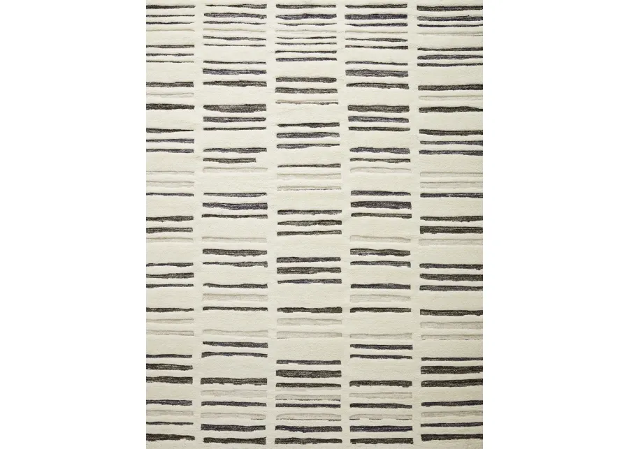 Bennett BEN01 Ivory/Charcoal 5'6" x 8'6" Rug